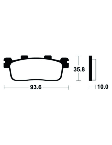 Plaquettes de frein TECNIUM Maxi Scooter métal fritté - MSS363