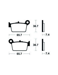 Plaquettes de frein TECNIUM Scooter organique - ME361 2