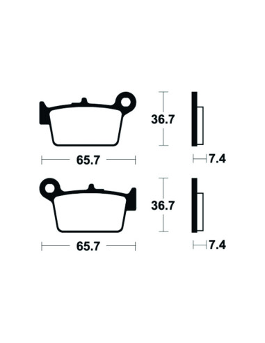 Plaquettes de frein TECNIUM Scooter organique - ME361