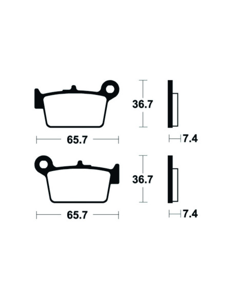 Plaquettes de frein TECNIUM Scooter organique - ME361