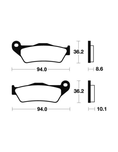 Plaquettes de frein TECNIUM Performance métal fritté - MR242