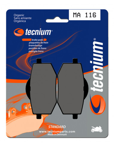 Plaquettes de frein TECNIUM route organique - MA116