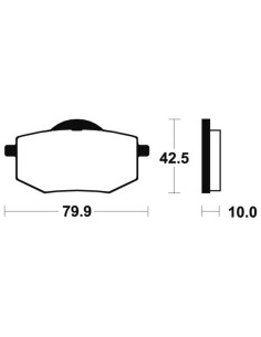 Plaquettes de frein TECNIUM route organique - MA116 2