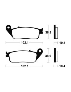 Plaquettes de frein TECNIUM Performance métal fritté - MF154 2