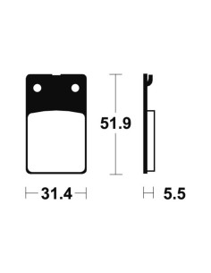 Plaquettes de frein TECNIUM route organique - MA95 2