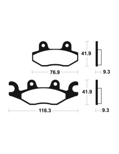 Plaquettes de frein TECNIUM route organique - MA378 2