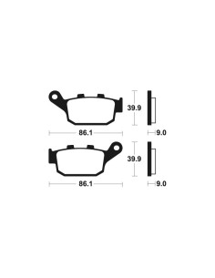 Plaquettes de frein TECNIUM route organique - MA381 2