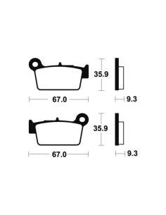 Plaquettes de frein TECNIUM Performance métal fritté - MR290 2