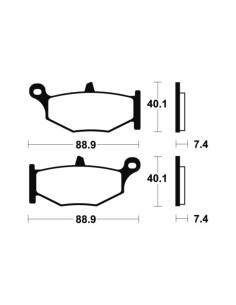 Plaquettes de frein TECNIUM route organique - MA333 2
