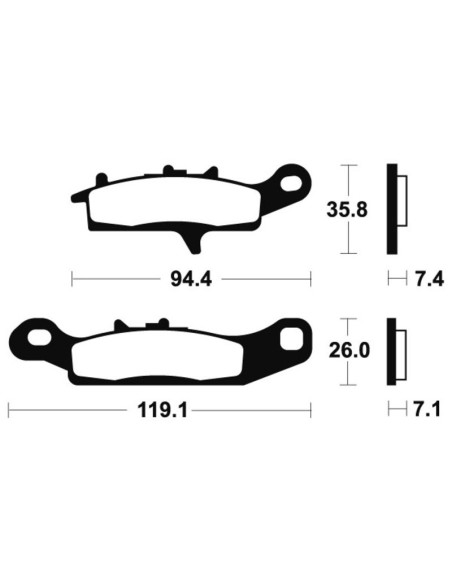 Plaquettes de frein TECNIUM MX/Quad métal fritté - MO301