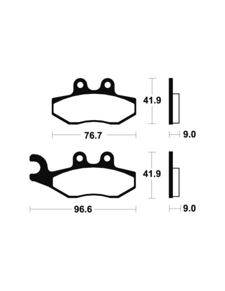 Plaquettes de frein TECNIUM Maxi Scooter métal fritté - MSS286
