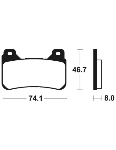 Plaquettes de frein TECNIUM Racing métal fritté carbone - MCR309