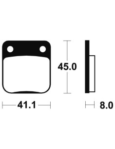 Plaquettes de frein TECNIUM Racing MX/Quad métal fritté - MOR36 2