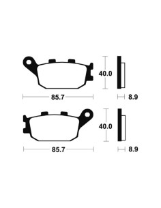 Plaquettes de frein TECNIUM Performance métal fritté - MR157 2