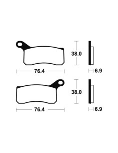 Plaquettes de frein TECNIUM MX/Quad métal fritté - MO366 2
