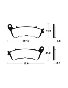 Plaquettes de frein TECNIUM Maxi Scooter métal fritté - MSS328 2