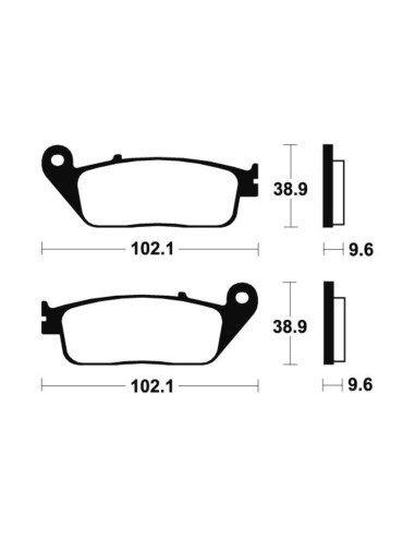 Plaquettes de frein TECNIUM route organique - MA130