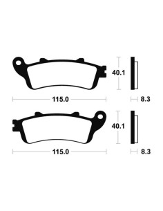 Plaquettes de frein TECNIUM Scooter organique - ME235 2