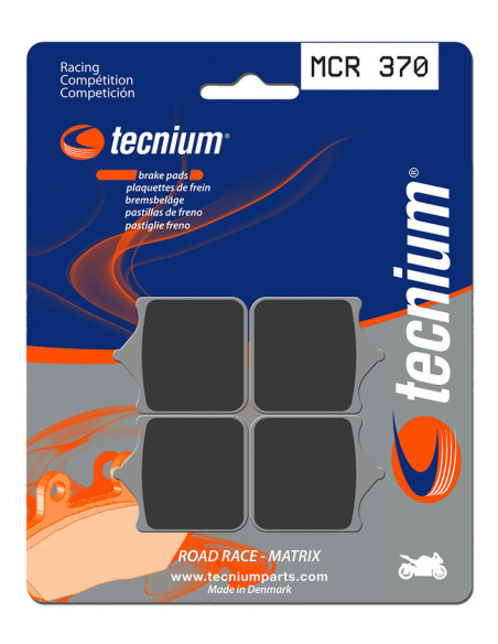 Plaquettes de frein TECNIUM Racing métal fritté carbone - MCR370