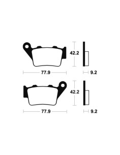 Plaquettes de frein TECNIUM Racing MX/Quad métal fritté - MOR175 2