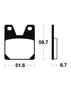 Plaquettes de frein TECNIUM Performance métal fritté - MR233 2