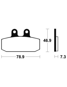 Plaquettes de frein TECNIUM Maxi Scooter métal fritté - MSS88 2