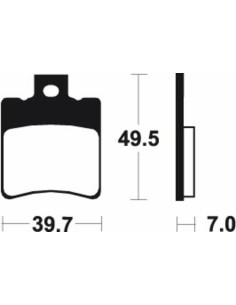 Plaquettes de frein TECNIUM Scooter organique - ME225 2