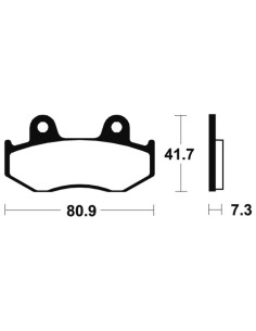 Plaquettes de frein TECNIUM MX/Quad métal fritté - MO58 2