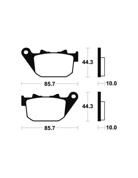 Plaquettes de frein TECNIUM Performance métal fritté - MR308