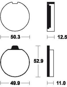 Plaquettes de frein TECNIUM route organique - MA11 2