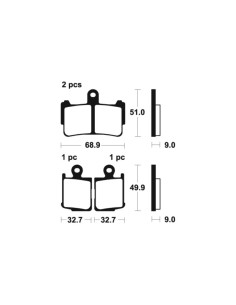 Plaquettes de frein TECNIUM Performance métal fritté - MF369 2