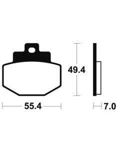 Plaquettes de frein TECNIUM Maxi Scooter métal fritté - MSS272 2