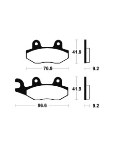 Plaquettes de frein TECNIUM Scooter organique - ME213 2