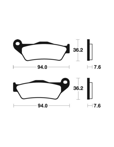 Plaquettes de frein TECNIUM Racing MX/Quad métal fritté - MOR171