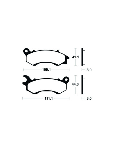 Plaquettes de frein TECNIUM Scooter organique - ME373