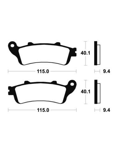 Plaquettes de frein TECNIUM route organique - MA222