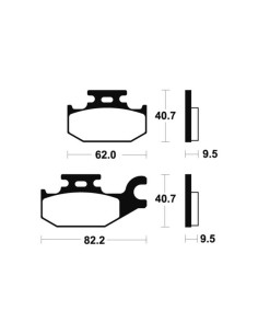 Plaquettes de frein TECNIUM MX/Quad métal fritté - MO254 2