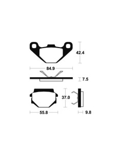 Plaquettes de frein TECNIUM route organique - MA192 2