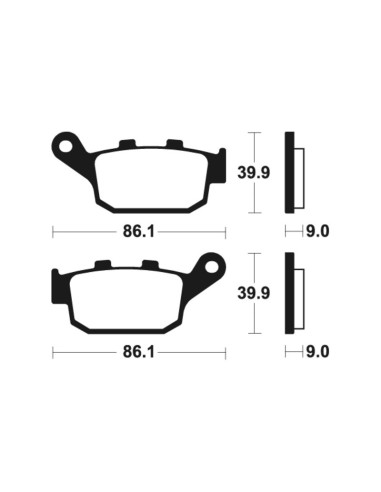 Plaquettes de frein TECNIUM Performance métal fritté - MR 381