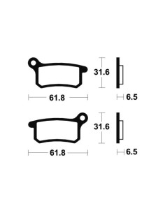 Plaquettes de frein TECNIUM MX/Quad métal fritté - MO283 2