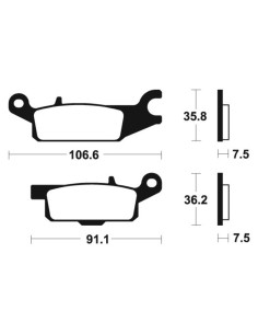 Plaquettes de frein TECNIUM MX/Quad métal fritté - MO350 2