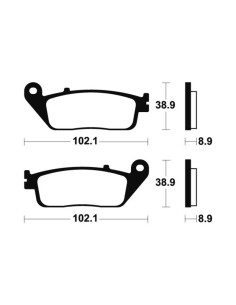 Plaquettes de frein TECNIUM Maxi Scooter métal fritté - MSS311 2