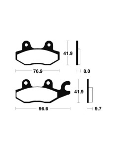 Plaquettes de frein TECNIUM Performance métal fritté - MR133 2