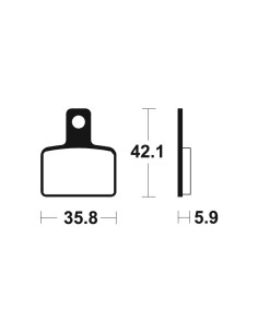 Plaquettes de frein TECNIUM Racing MX/Quad métal fritté - MOR395 2