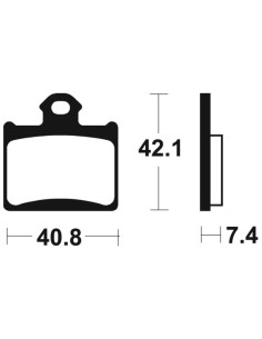 Plaquettes de frein TECNIUM Racing MX/Quad métal fritté - MOR372 2