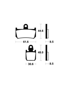 Plaquettes de frein TECNIUM Racing métal fritté carbone - MCR339 2