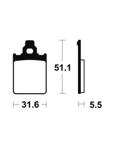 Plaquettes de frein TECNIUM Scooter organique - ME180 2