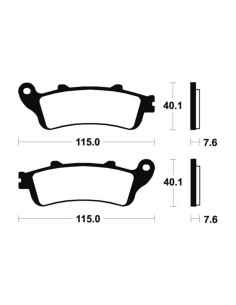 Plaquettes de frein TECNIUM Performance métal fritté - MF221 2