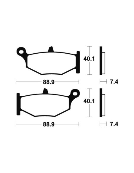 Plaquettes de frein TECNIUM Performance métal fritté - MR333