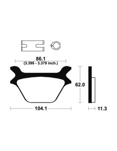 Plaquettes de frein TECNIUM Performance métal fritté - MR169 2